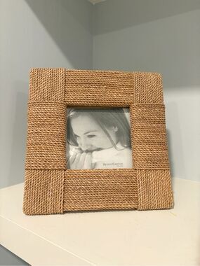 NWT Reed & Barton Seagrass Wicker Picture Frame 12.5 x 12.5